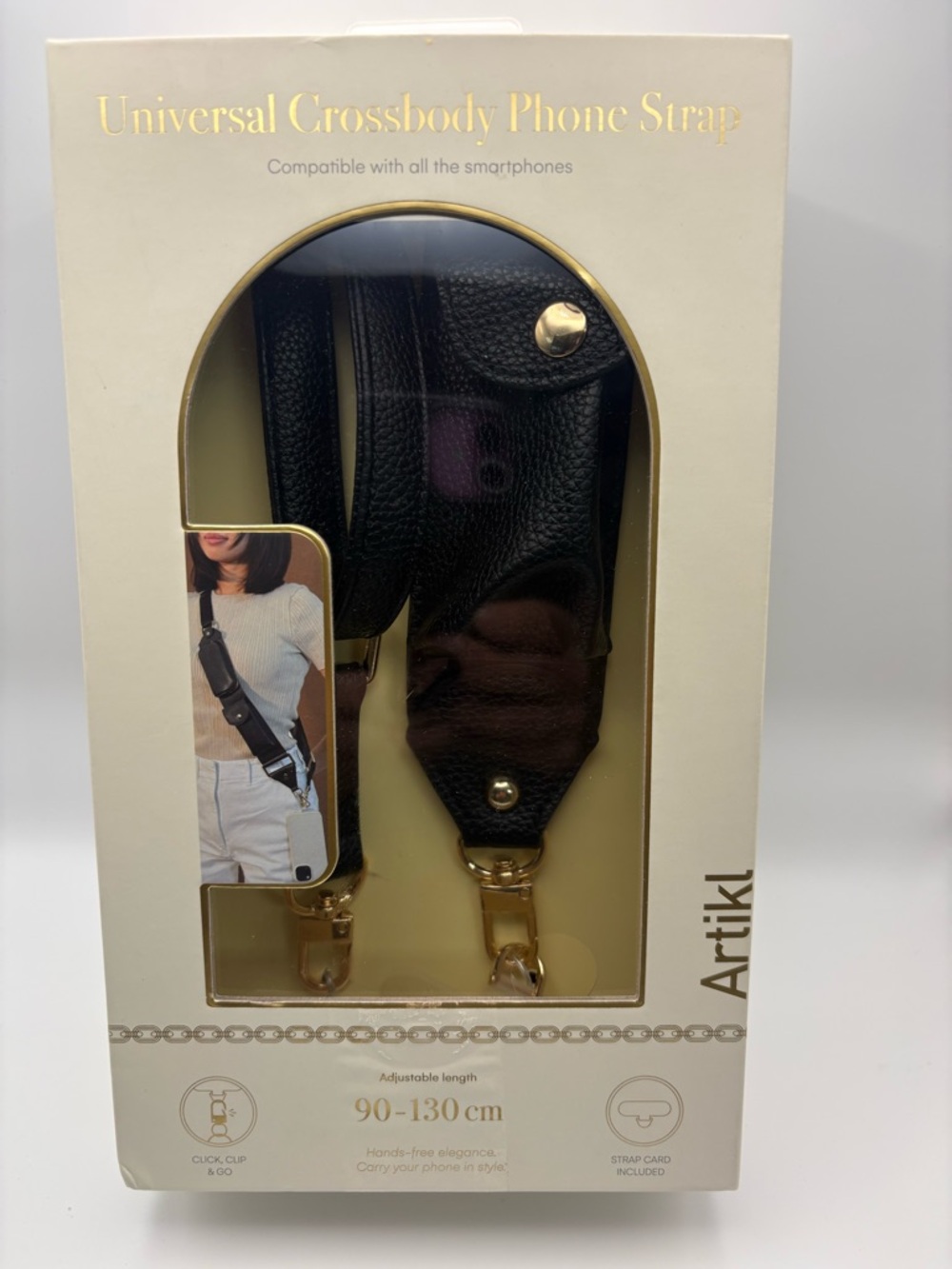 Universal Crossbody Phone Strap - Black